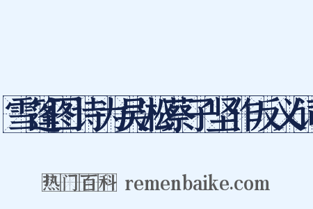 雪篷图诗为吴淞蔡子坚作反义词是什么意思的图片